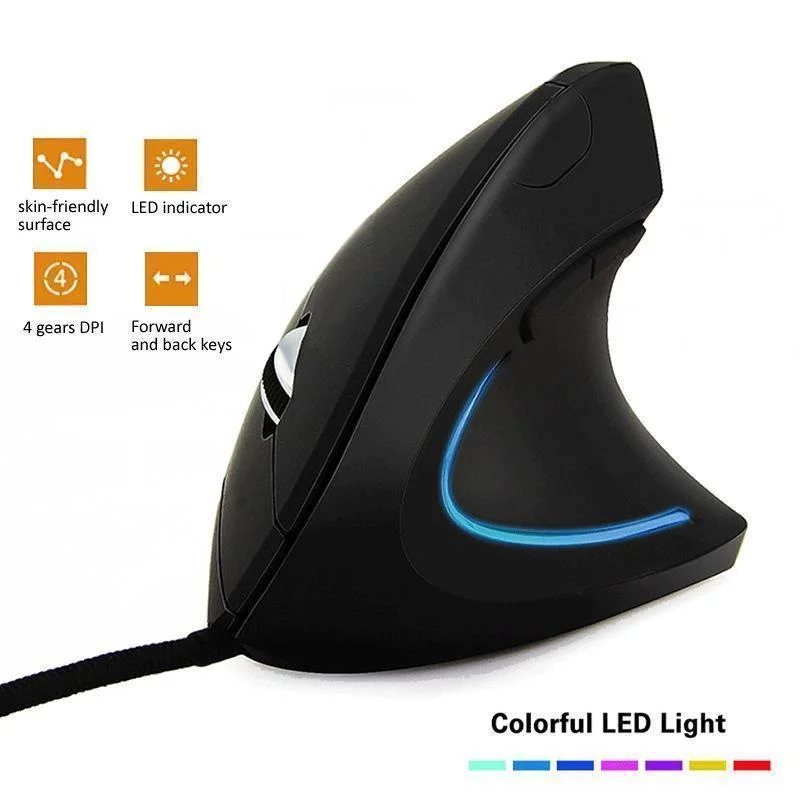 Gaming Hand Accessories - Ergonomische Vertikale Rechtshändige Gaming-Maus Kabelgebunden 3200DPI