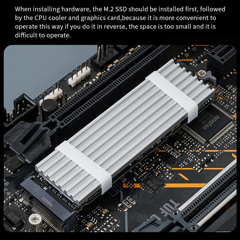 M2 Heatsink Cooler - Der Desktop-M2-Kühlmantel aus Aluminium, PS5-Kühler, Silikon-Kühlkörper