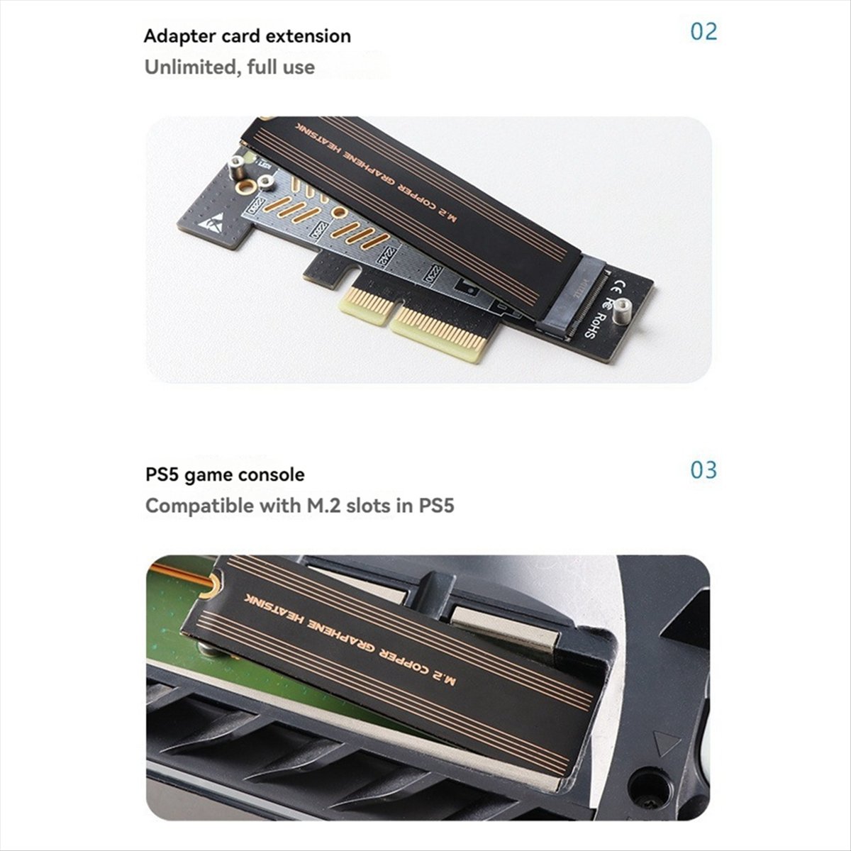M2 Heatsink Cooler - A46U SSD-Kühlkörper Kupfer-Graphen SSD-Kühlblech für Laptop