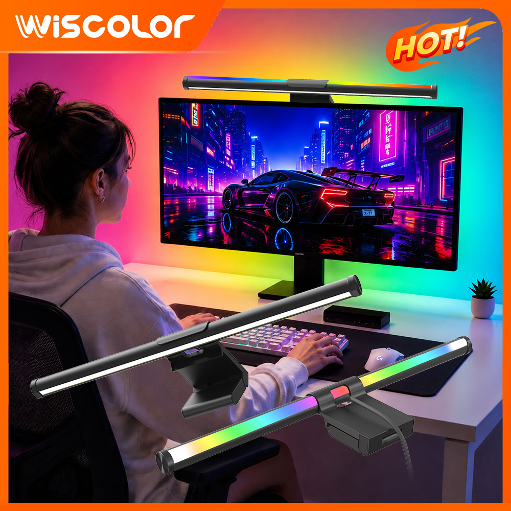 Gaming Accessories Monitor - WLAN-Lichtleiste Monitor-Lichtleiste Lampe Bildschirm-Setup RGB APP-Fernbedienung