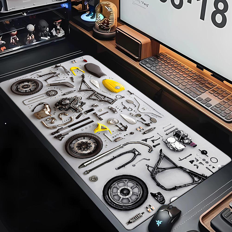 Gaming Accessories Desk - Zerlegbares Diagramm-Gummi-Mauspad XXL Gaming-Zubehör Büro-Gamer Tastatur-Schreibtischunterlage