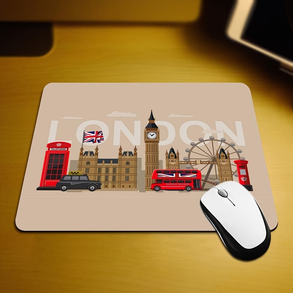 Gaming Accessories London - London Landmarks Gummi-Mauspad Rutschfeste Schreibtischunterlage Computer-Gaming-Mauspad