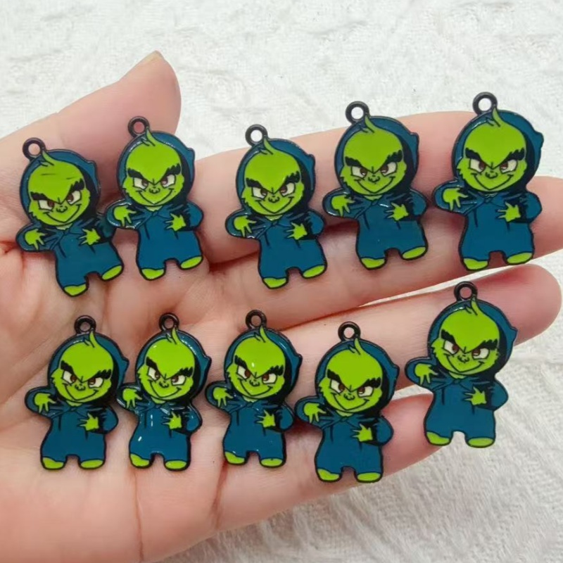 Gaming Accessories Gifts - 10 Stück Legierungs-Anhänger mit Tropföl-Cartoon-Motiv für