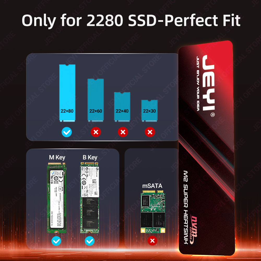 JEYI M2 SSD-Kühlkörper 0,5 mm  – M2 Heatsink Cooler Bewertung und Preis