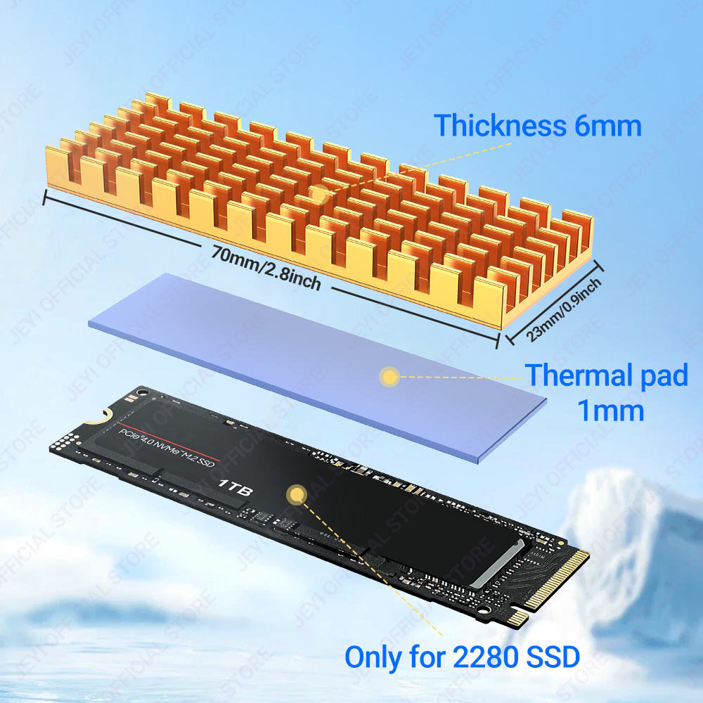 JEYI M.2 SSD-Kühlkörper, Alumi – M2 Heatsink Cooler Bewertung und Preis
