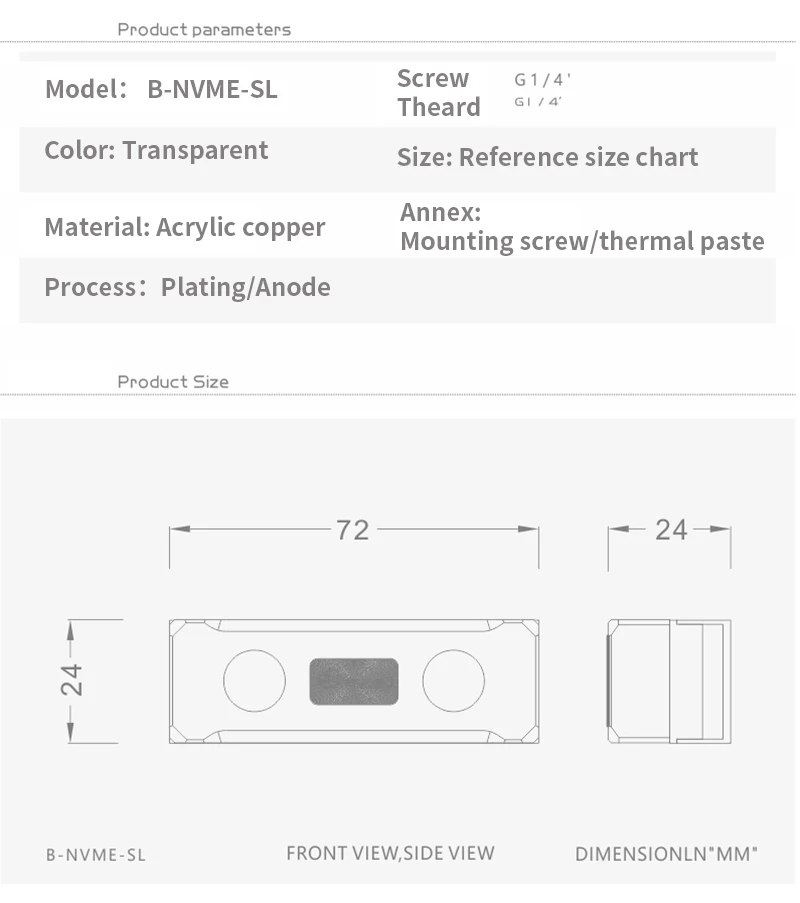 Bykski Wasserblock für 2280/22 – M2 Heatsink Cooler Bewertung und Preis