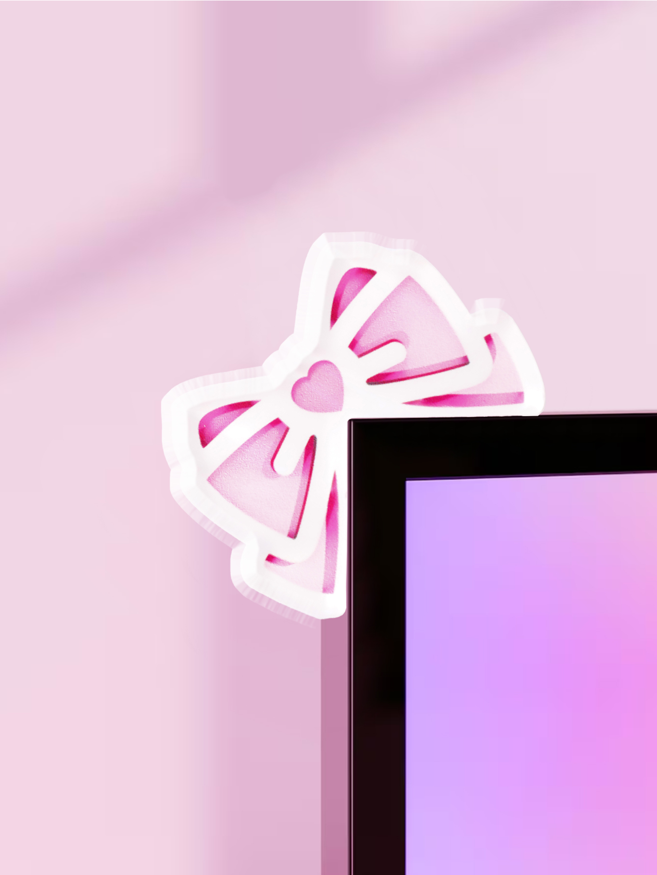 Kawaii Schleifen-Monitor-Dekor – Gaming Accessories Monitor Bewertung und Preis
